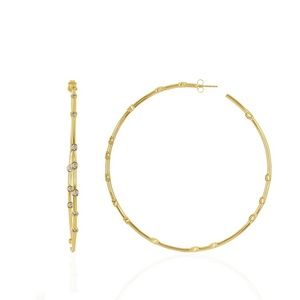 Melinda Maria Big Ass Hoops gold new never worn